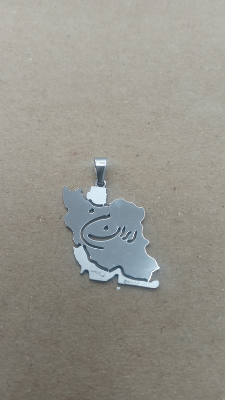 پلاک نقشه ایران استیل 316 براق