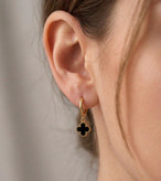 گوشواره زنانه لوکس طرح ون کلیف مشکی