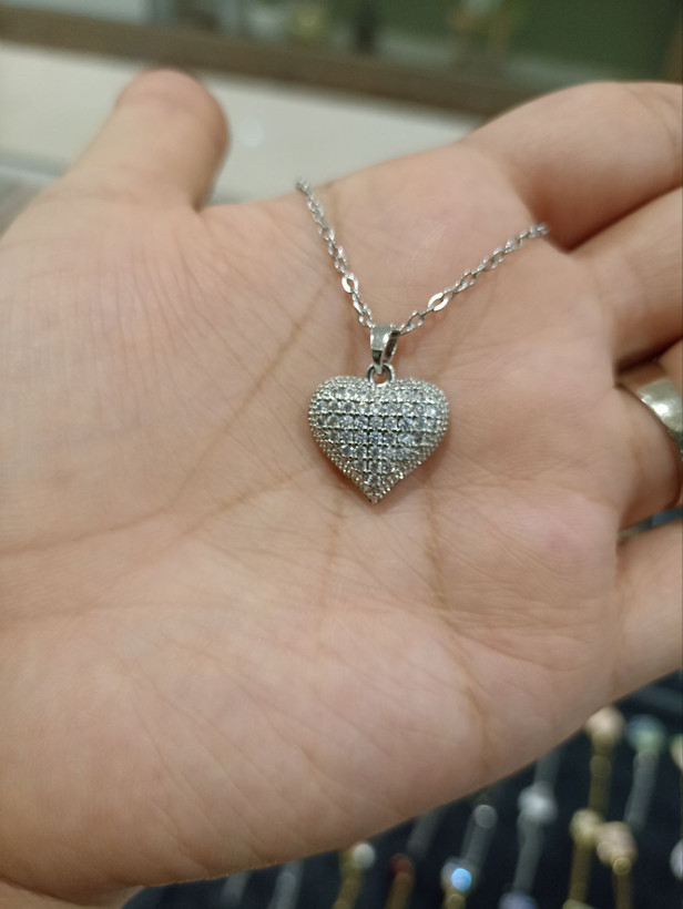 گردنبند مجلسی مدل قلب راد بدلیجات